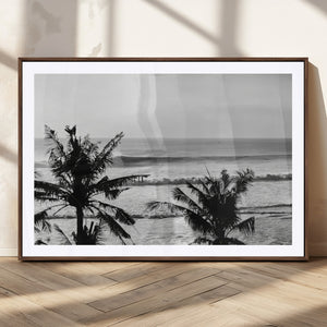 Tropical Coastline Wall Art Canvas Print – Framed Palm Trees