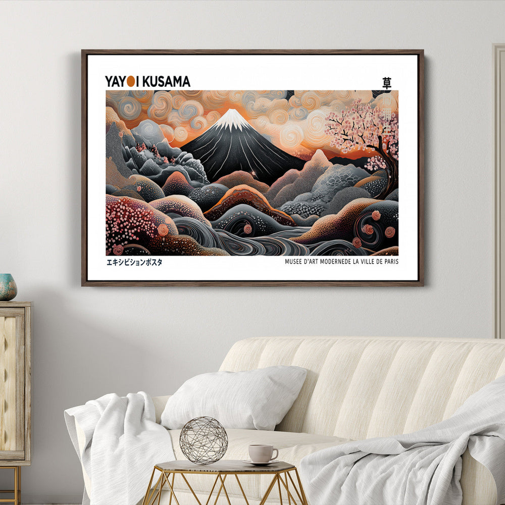 Yayoi Kusama Wall Art Canvas Print – Framed Japanese Dot Art