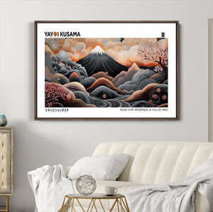 Yayoi Kusama Wall Art Canvas Print – Framed Japanese Dot Art