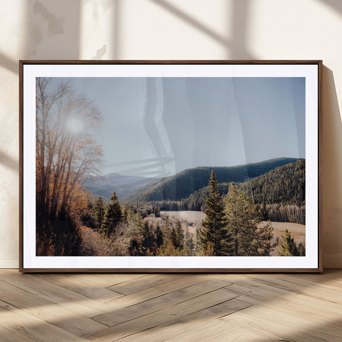 Tropical Palm Trees Wall Art Canvas Print – Framed Sunset