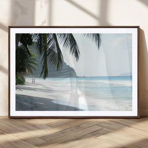 Tropical Beach Wall Art Canvas Print – Framed Serene Ocean