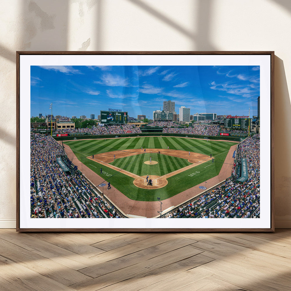 Wrigley Field Baseball Stadium Canvas Wall Art – Packed