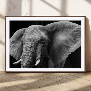 Big Elephant Close Up Wall Art Canvas Print