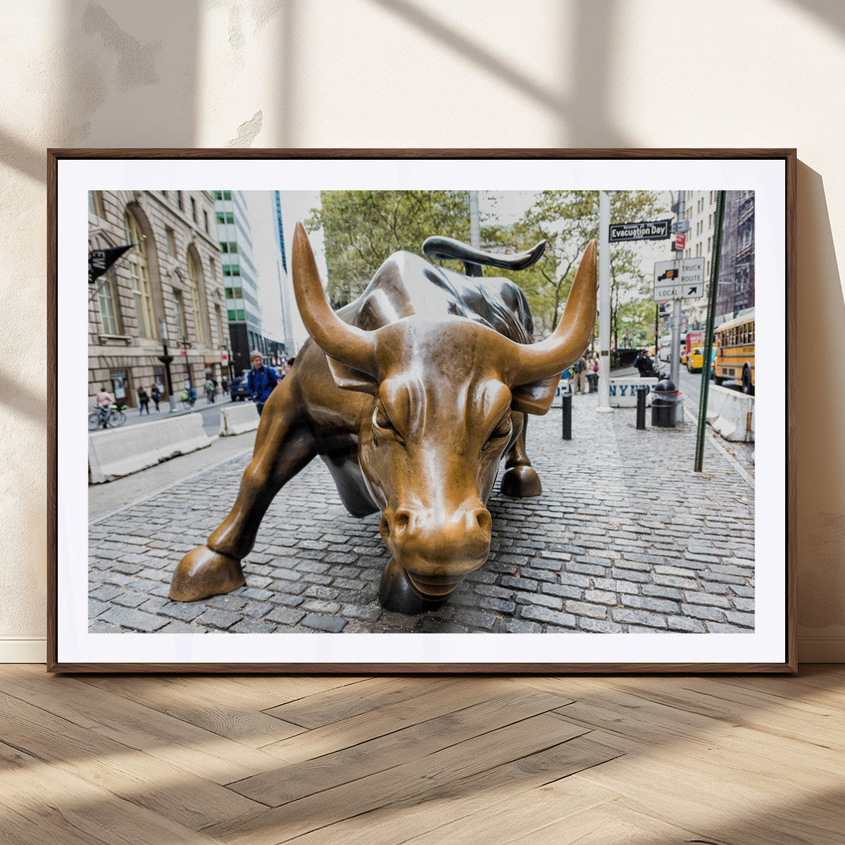 Charging Bull Wall Art Canvas Print