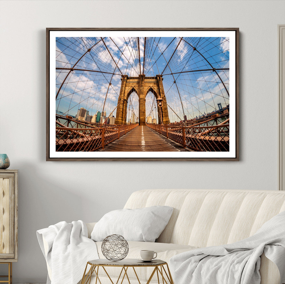 Brooklyn Bridge Manhattan Wall Art Canvas Print