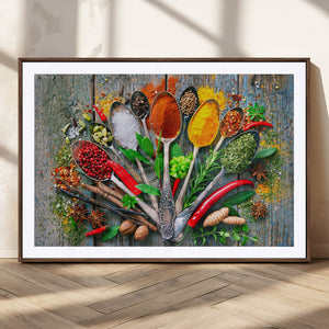 Spoonful of Spices Cooking Wall Art Canvas Print - Vibrant