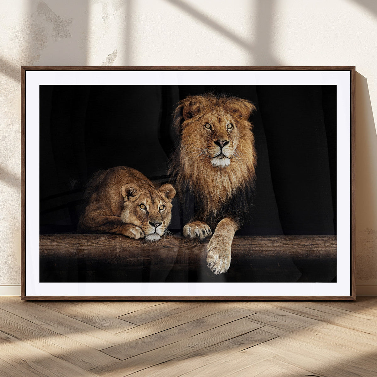 Lion Canvas Wall Art – Majestic Animal Print Artwork for