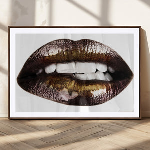 Close Up Lips Wall Art Canvas Print