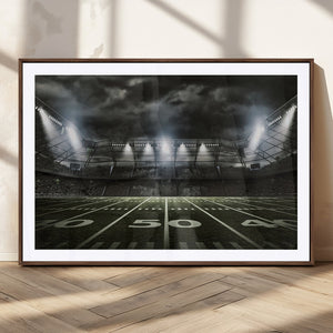 American Football Stadium Wall Art Canvas Print, Stadium