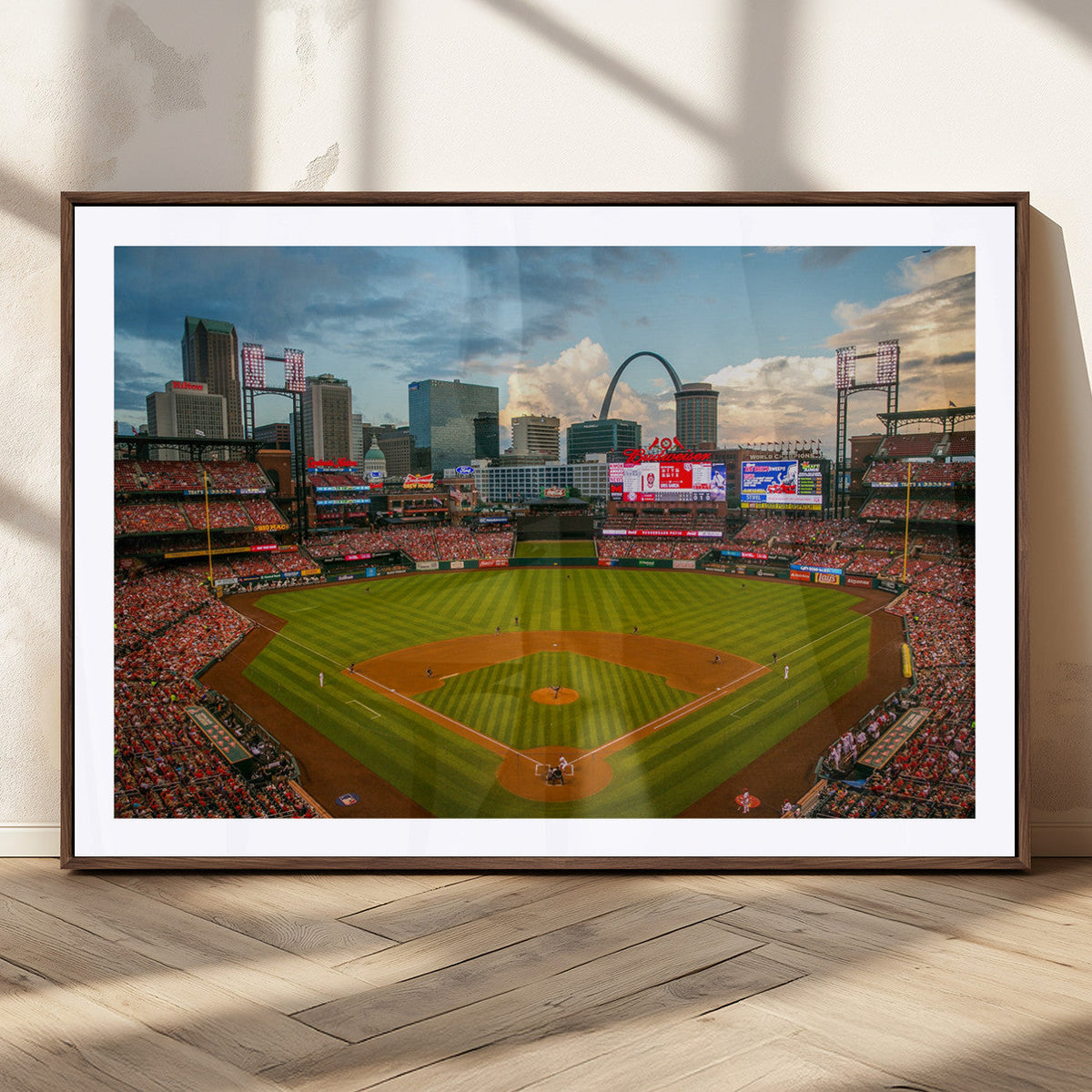 St. Louis Cardinals Baseball Team Print - Busch Stadium Wall