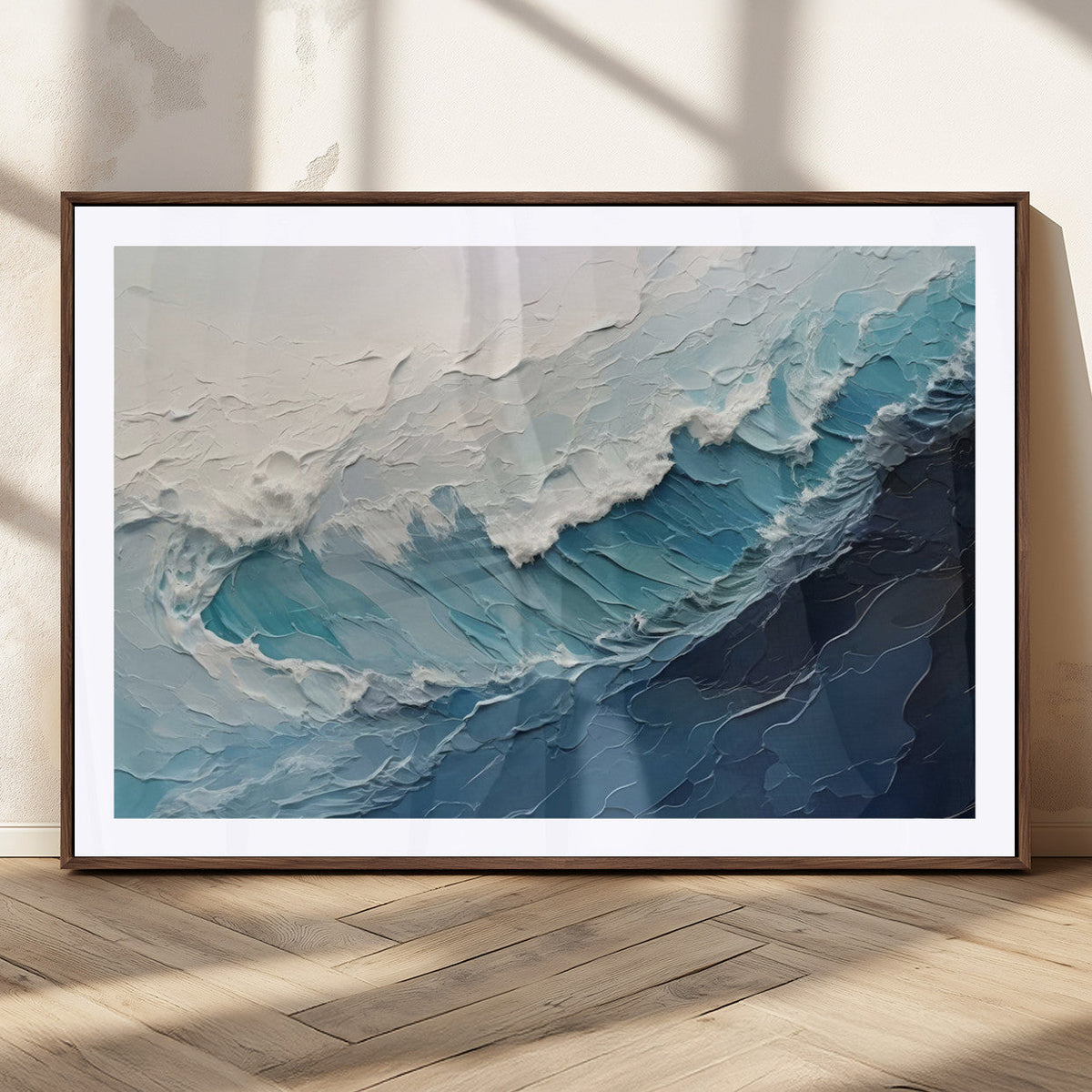 Ocean Wave Canvas Wall Art Print – Coastal Living Room Large