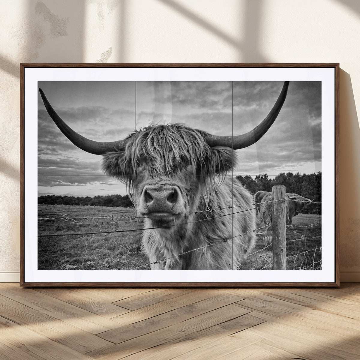 Scottish Highland Cow Wall Art Canvas Print | Ready to Hang