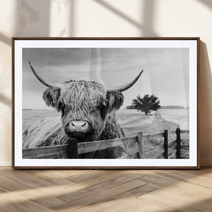 Scottish Highland Cow Wall Art | Rustic Farmhouse Décor |