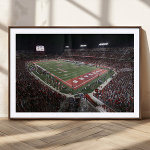 Houston Cougars Football Team Print - Houston TDECU Stadium