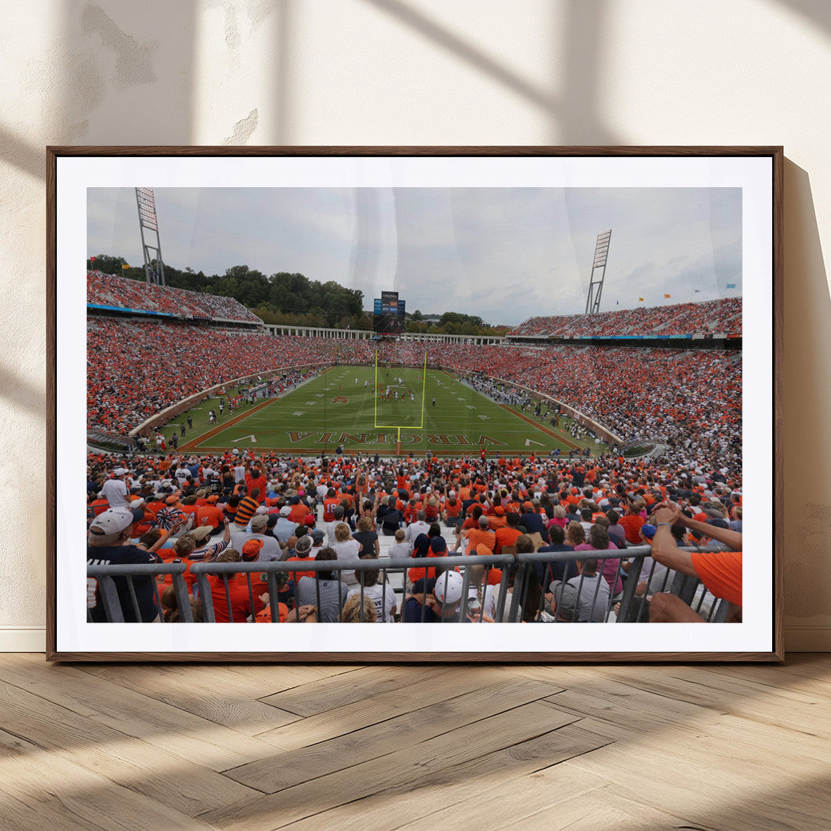 Virginia Cavaliers Football Team Print - Charlottesville Scott Stadium Print Wall Art Canvas