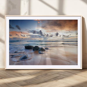 Serene Weather On The Beach Wall Art Canvas Print