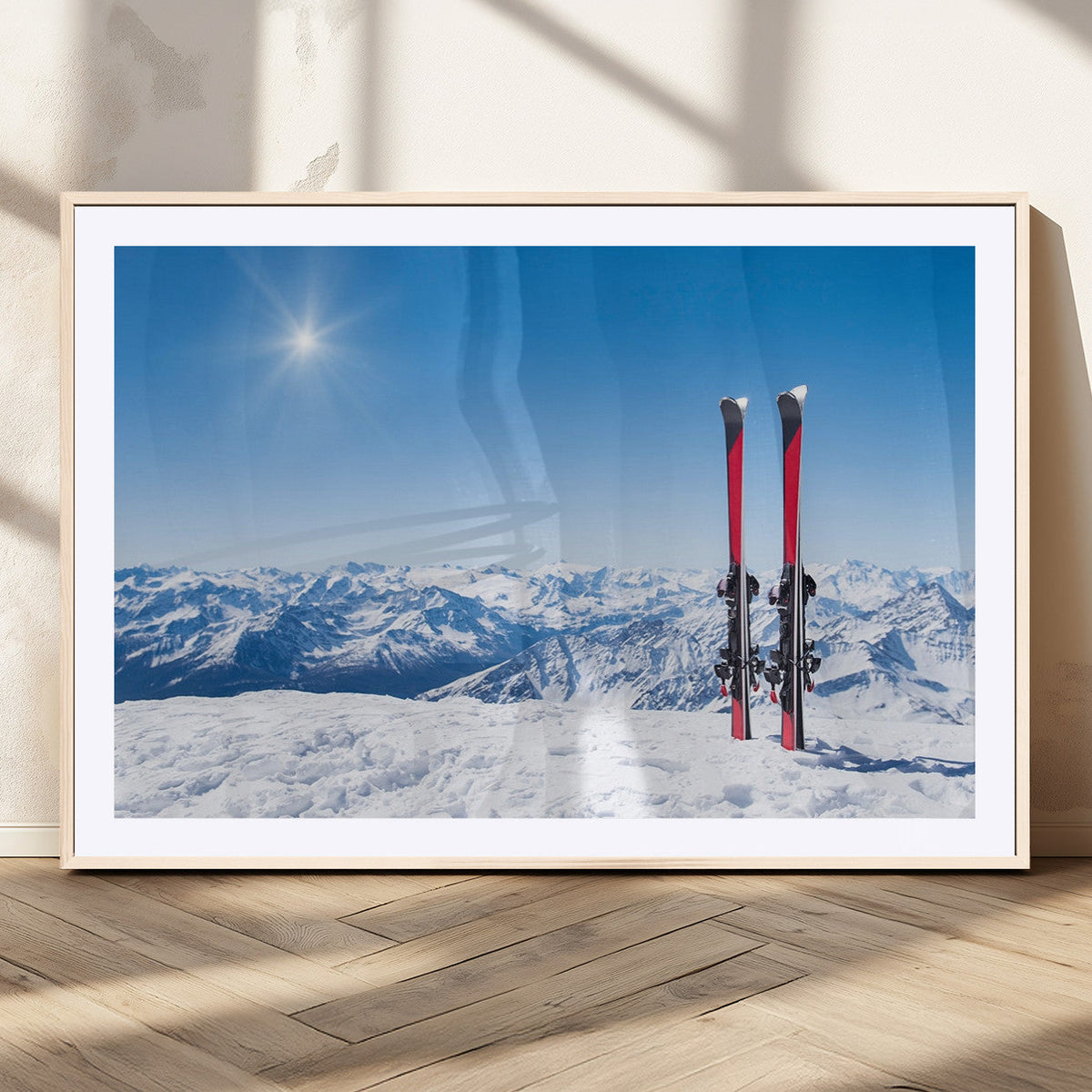 Ski Season Snow Wall Art Canvas Print