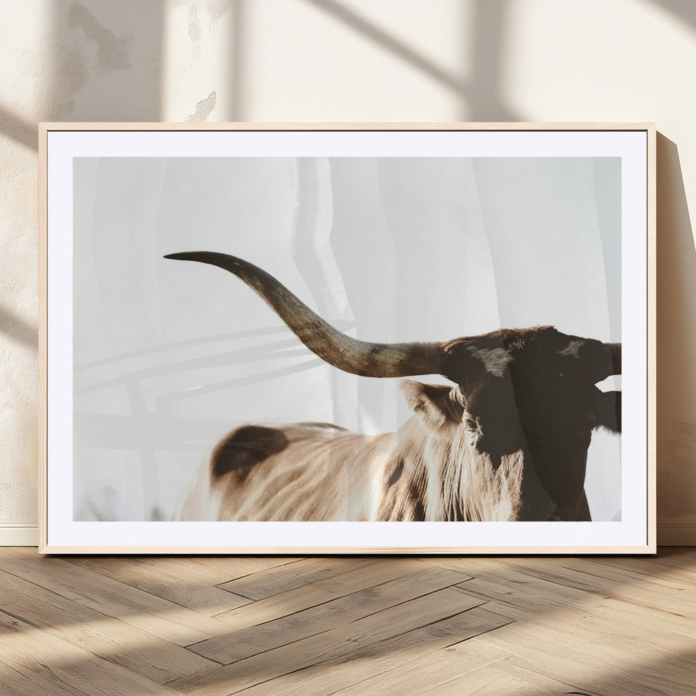 Texas Longhorn Wall Art Canvas Print | 3-Panel Large