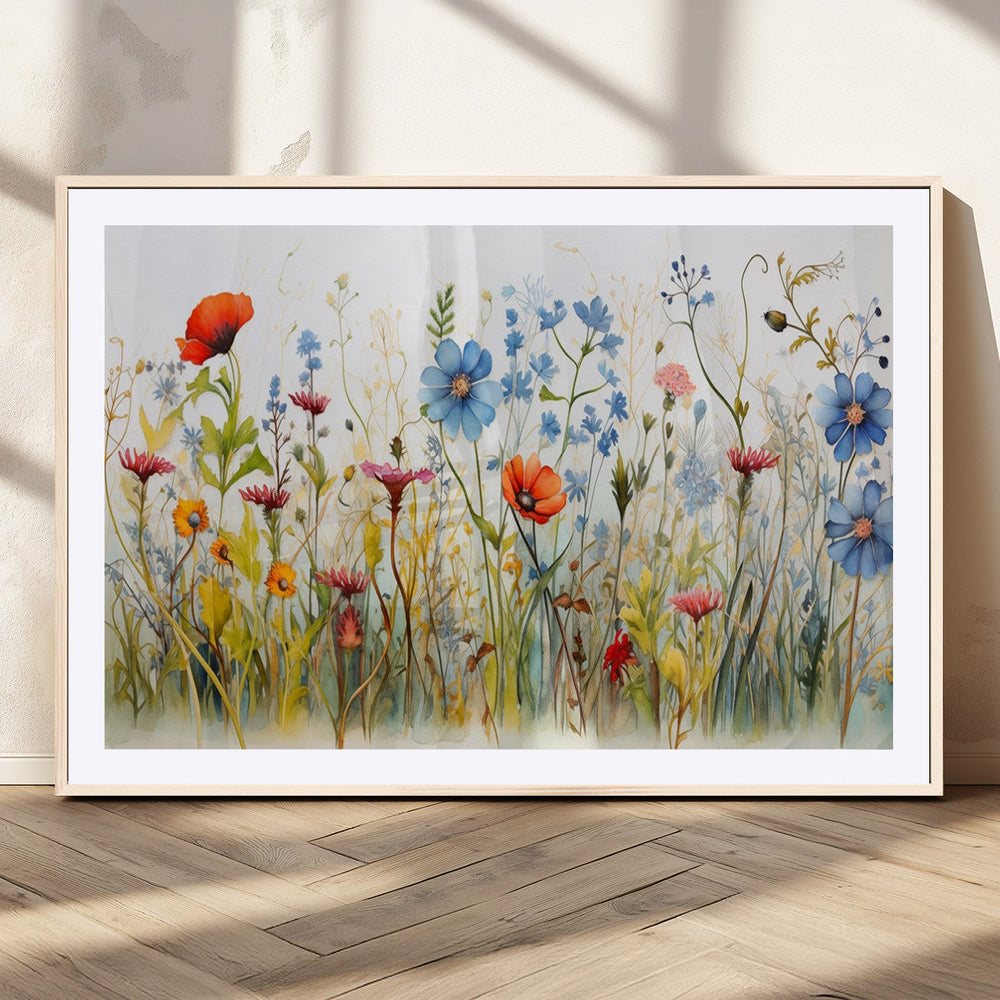 Colorful Wildflower Canvas Wall Art - Vibrant Floral