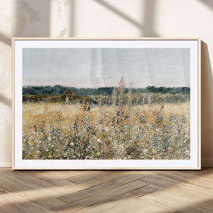 Wildflower Field Wall Art Canvas | Nature-Inspired Landscape