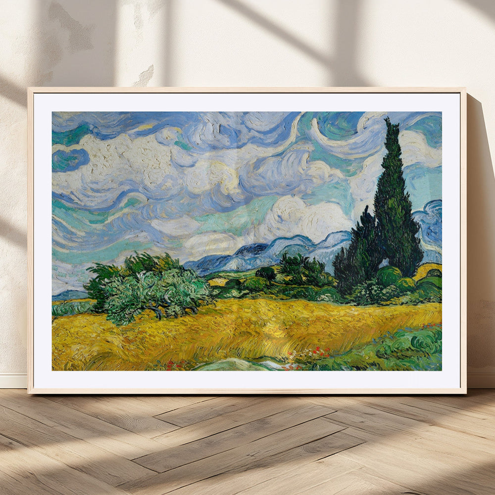 Wheatfield With Cypresses By Van Gogh Painting Wall Art