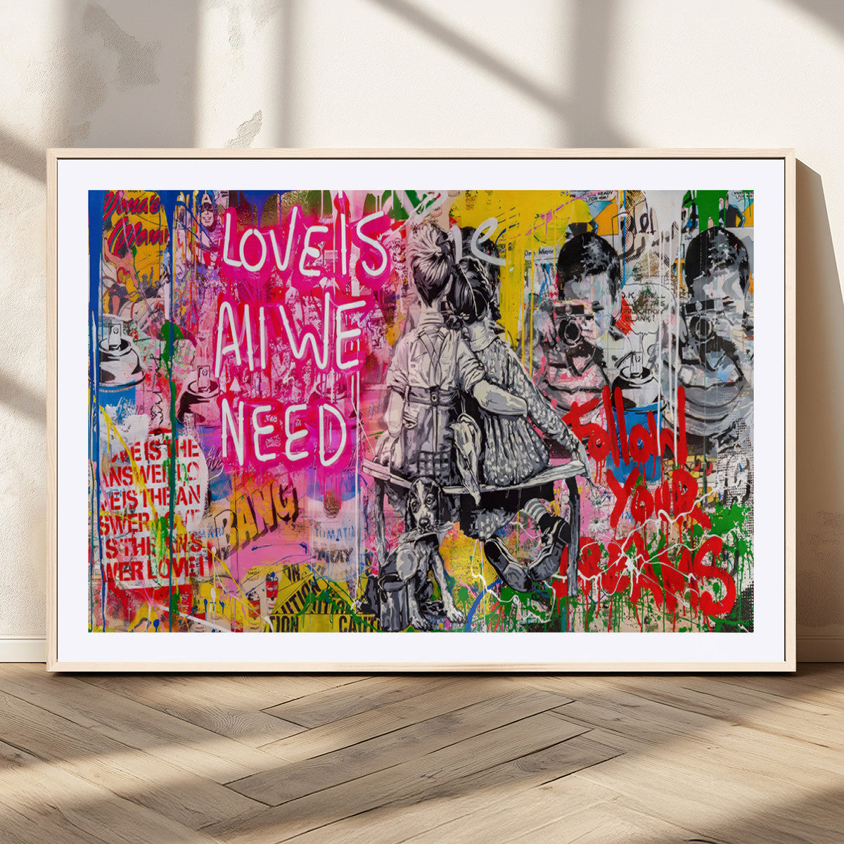 Follow Your Dreams & Love is All We Need Graffiti Street Art