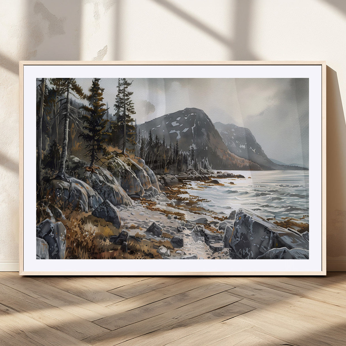 Serene Coastal View of Acadia National Park - Stunning