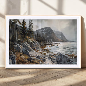 Serene Coastal View of Acadia National Park - Stunning