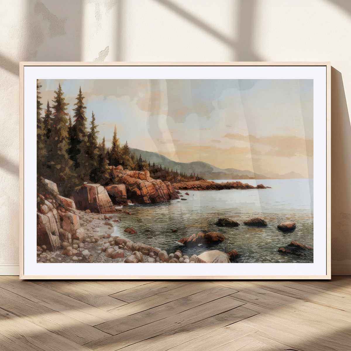 Serene Coastal View of Acadia National Park Wall Art -