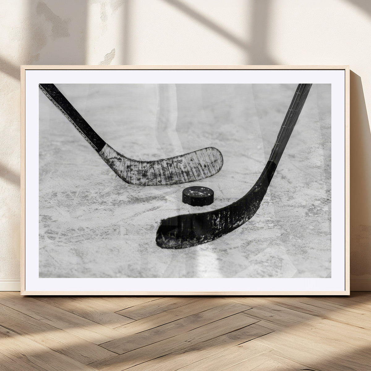 Winter Ice Hockey Sport Canvas Wall Art Print - Hockey Wall