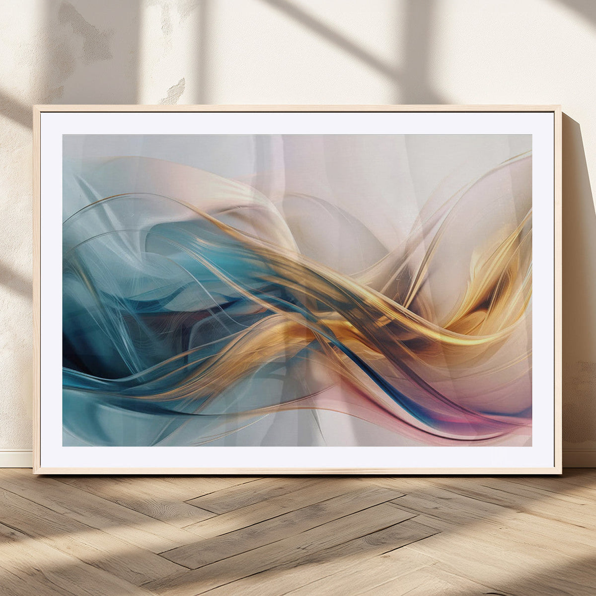Abstract Flowing Colors Wall Art Canvas Print