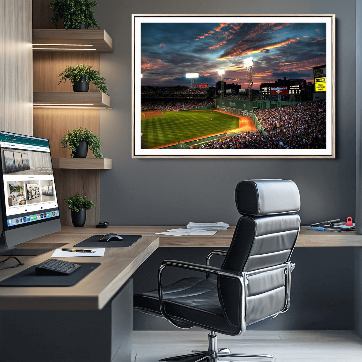 Fenway Park Wall Art Canvas Print | Large Baseball Stadium