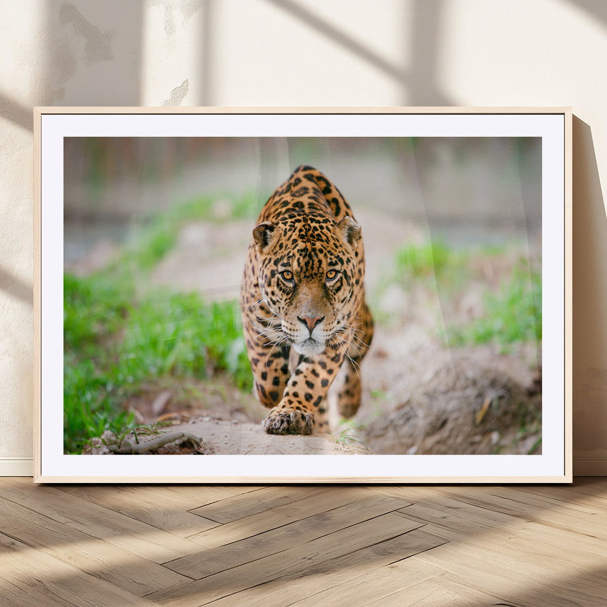 Leopard on the Prowl - Stunning Large Framed Leopard Wall