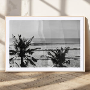 Tropical Coastline Wall Art Canvas Print – Framed Palm Trees