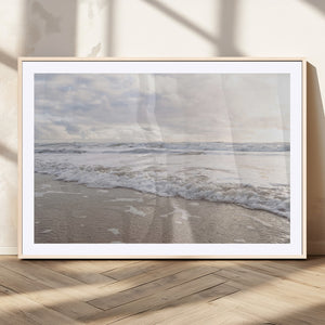 Ocean Waves Wall Art Canvas Print – Framed Coastal Shoreline