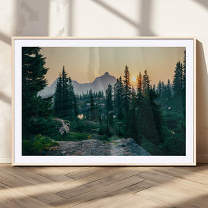 Mountain Landscape Wall Art Canvas Print – Framed Forest