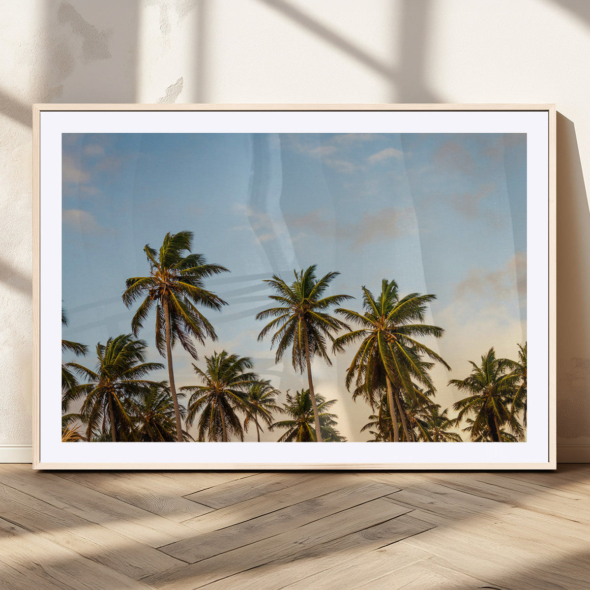 Palm Trees Wall Art Canvas Print – Framed Tropical Vibes Art