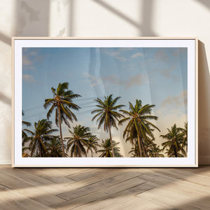 Palm Trees Wall Art Canvas Print – Framed Tropical Vibes Art