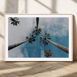 Tropical Palm Trees Wall Art Canvas Print Framed California