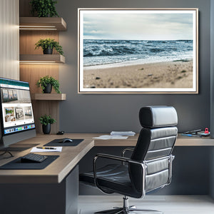 Ocean Wall Art Canvas Print – Moody Coastal Seascape Scene