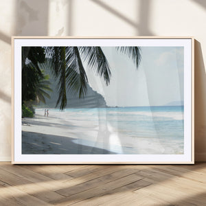 Tropical Beach Wall Art Canvas Print – Framed Serene Ocean