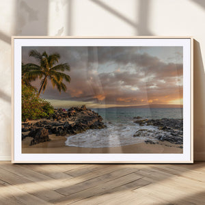 Tropical Beach Wall Art Canvas Print, Vibrant Hawaiian