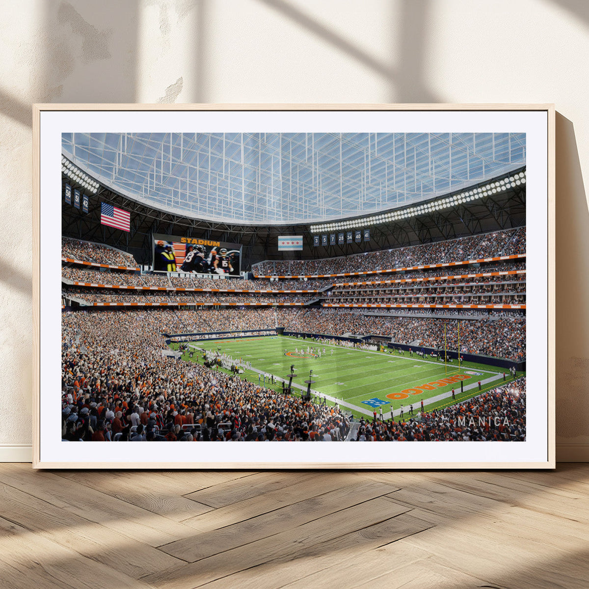 Chicago Bears Soldiers Field Wall Art Canvas Print – Framed