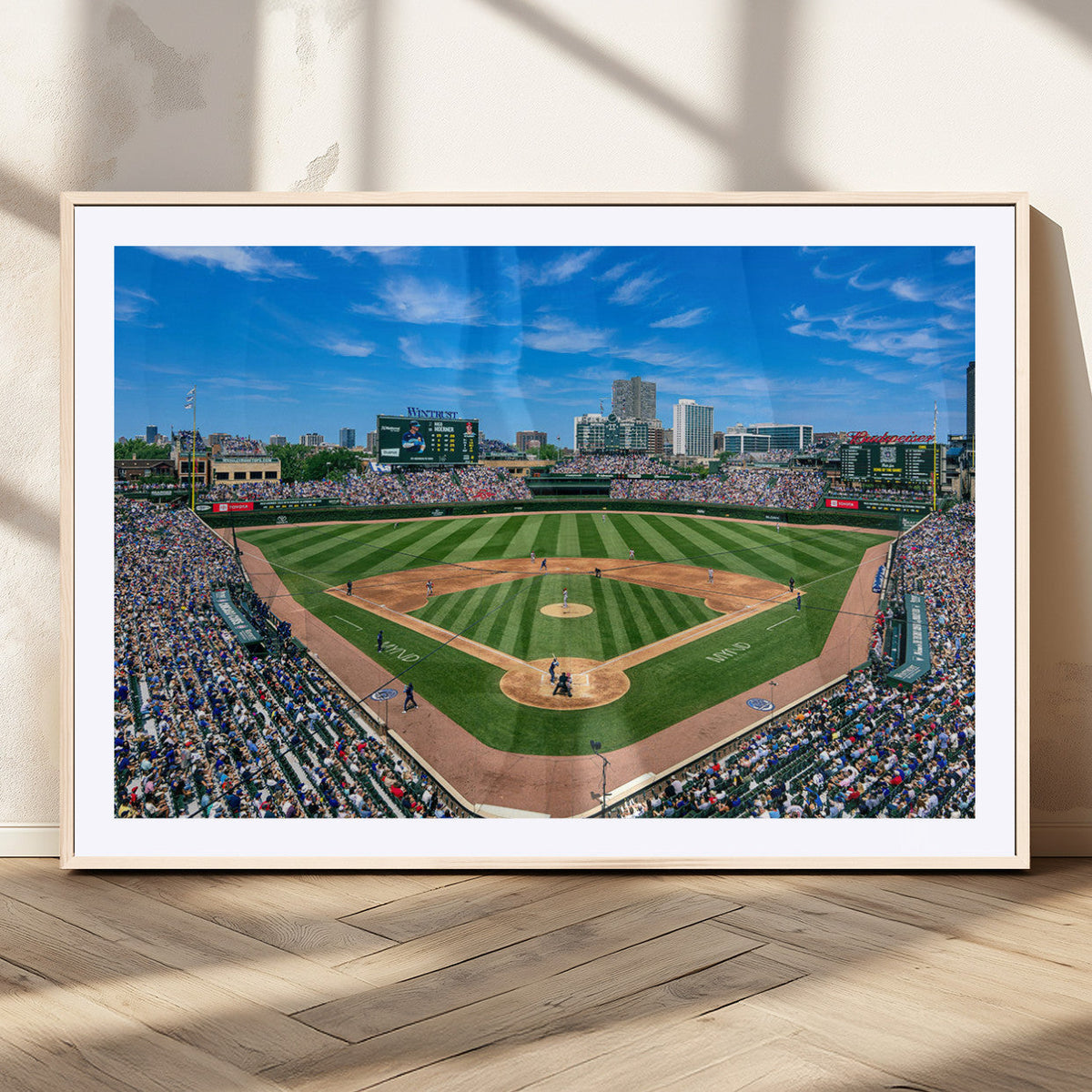Wrigley Field Baseball Stadium Canvas Wall Art – Packed
