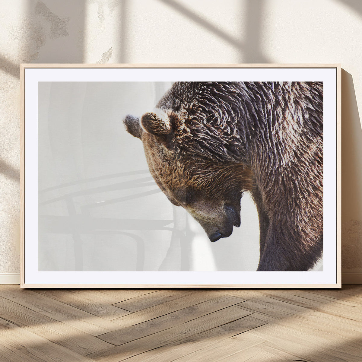 Grizzly Bear Canvas Wall Art Print – Framed Wildlife Nature