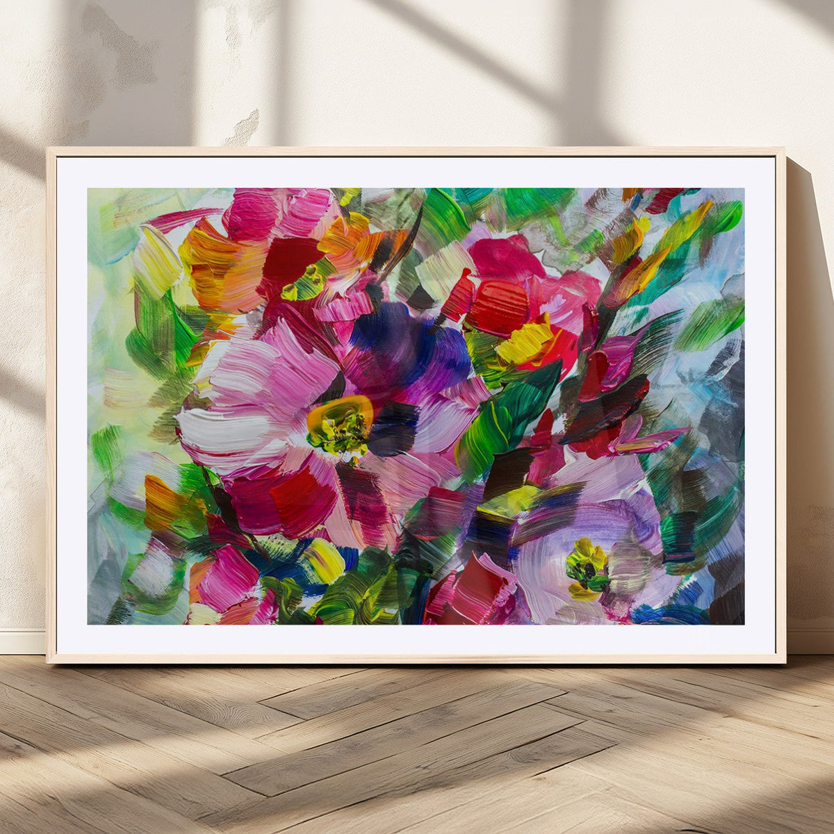 Oil Flower Abstract Canvas Print
