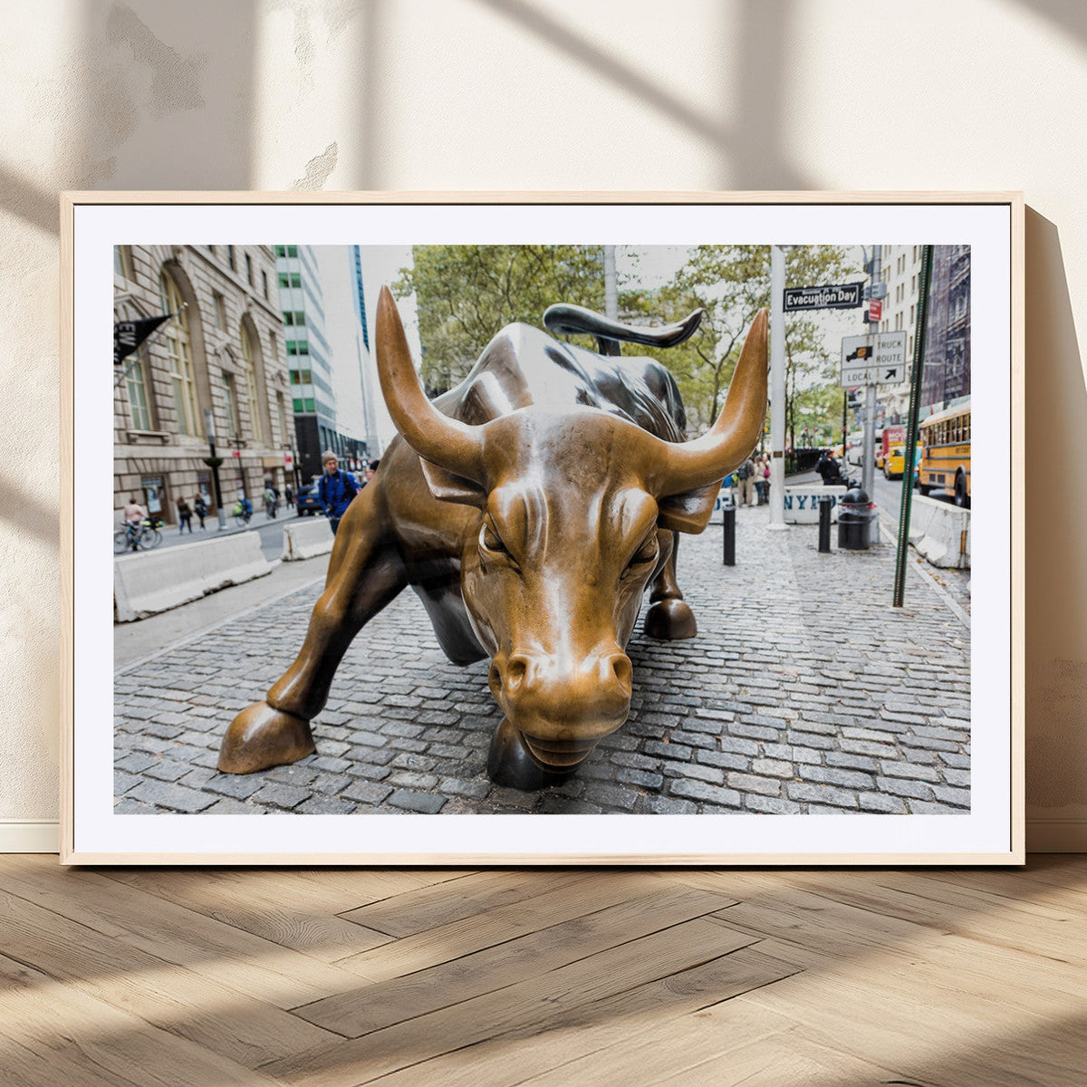 Charging Bull Wall Art Canvas Print