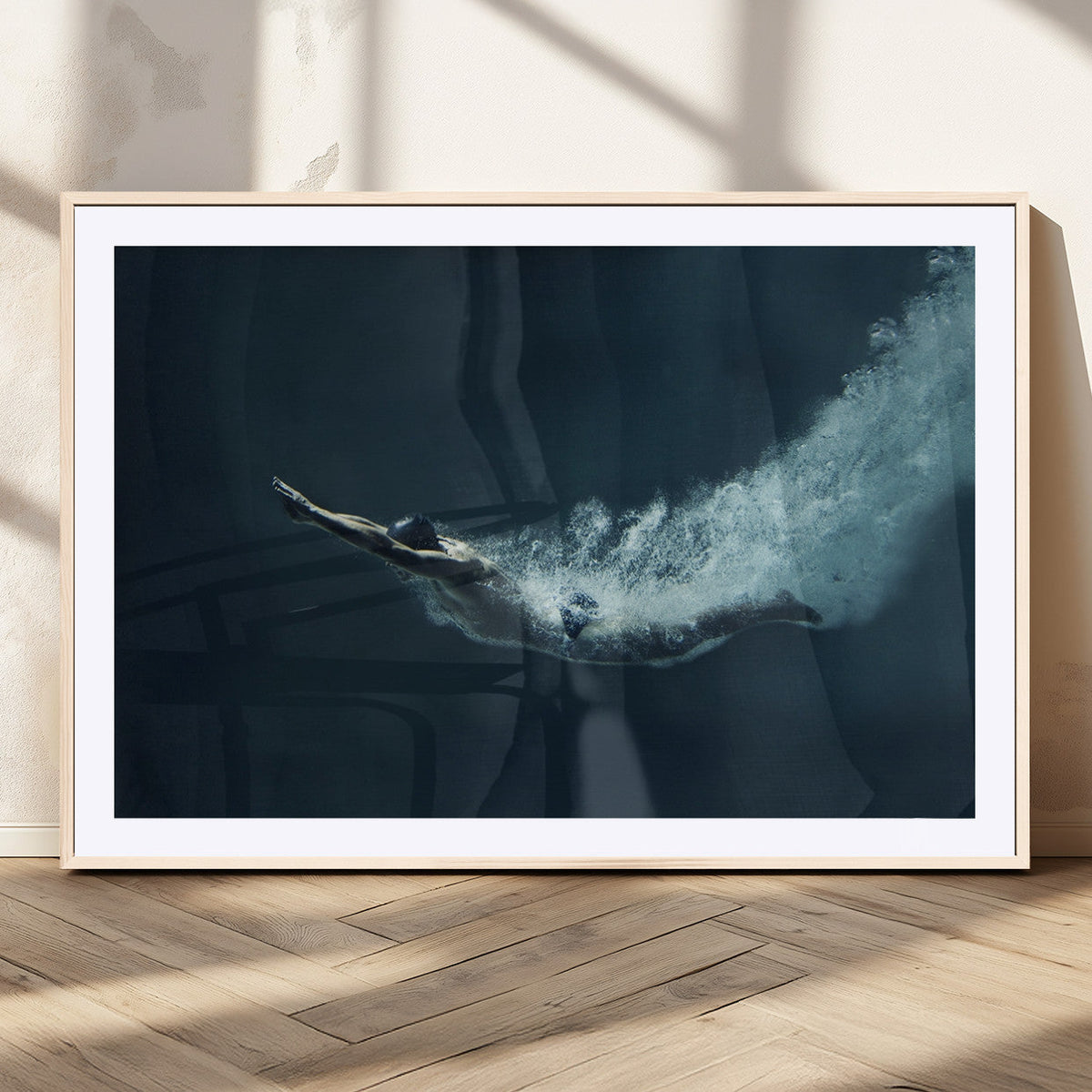 Swimmer Wall Art Canvas Print