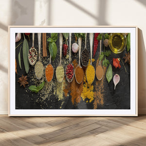 Kitchen Spice Wall Art Canvas Print