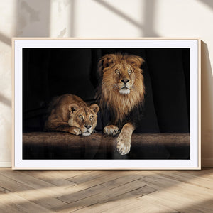 Lion Canvas Wall Art – Majestic Animal Print Artwork for
